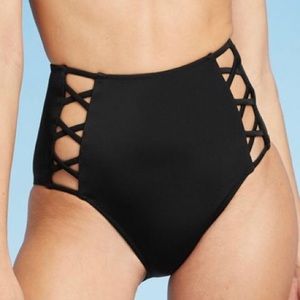 Black High-Rise Bikini Bottom